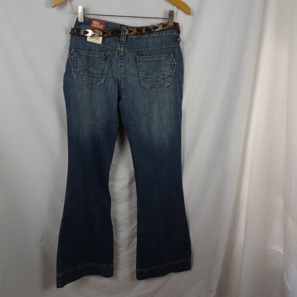 Mudd Juniors Flare Jeans with Belt Size 7 - Picture 2 of 9